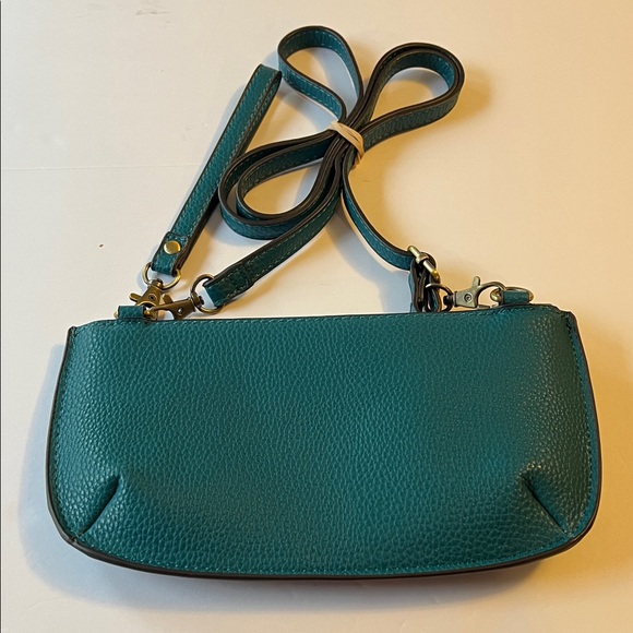 Joy Mini Crossbody Peacock Wristlet Removable Straps Vegan Leather NWOT - Picture 14 of 15